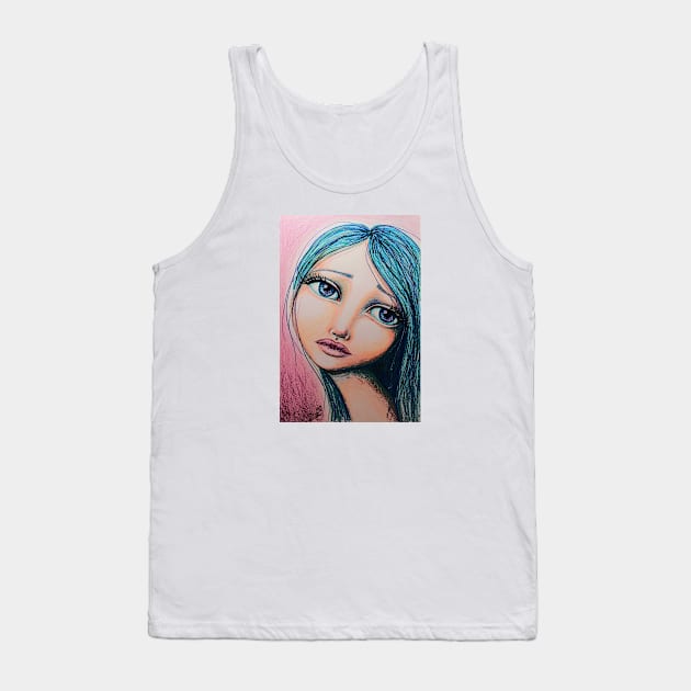 Blue Girl Tank Top by LittleMissTyne